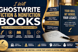 ghostwrite fiction and nonfiction books as a professional ghostwriter