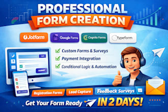 create jotform, google form, cognito form, typeform, online form, surveys