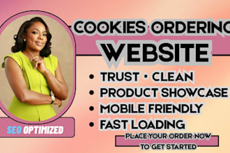cookies ordering website, bakery website, dessert shop site