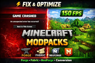 create fix optimize minecraft modpacks convert forge to fabric spigot paper mod