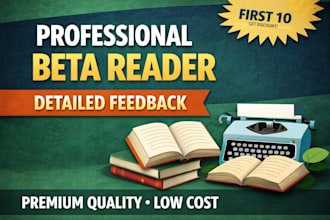 beta read your manuscript and give honest feedback