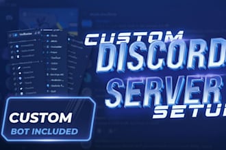 setup discord server with a custom bot included