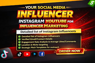 be social media instagram youtube influencer for influencer marketing outreach
