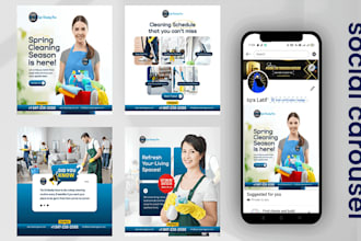 design professional carousel for social media and branding