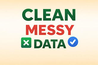 clean and fix messy excel or google sheets data