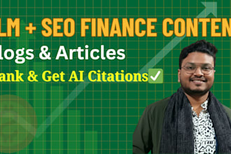 write llm optimized SEO GEO aeo finance articles and blogs