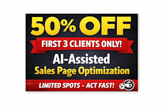 do ai assisted sales page and offer optimization  fast results
