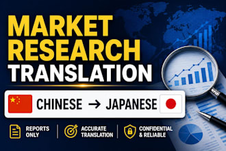 translate chinese market research reports into professional japanese