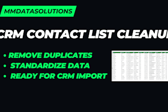 clean and prepare your contact list for CRM import