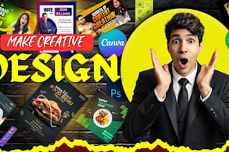 design creative social media posts and political posters
