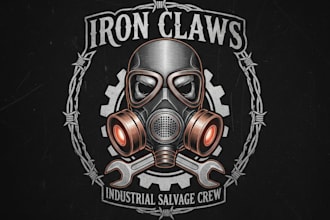 design a bold and edgy gas mask logo