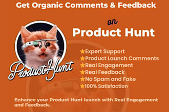 provide product hunt launch engagement support