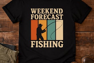 design fishing and outdoor t shirt designs for pod brands