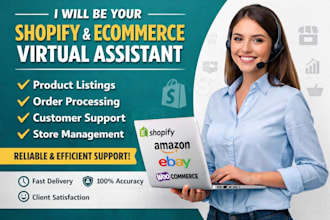 be your shopify virtual assistant for store management and support