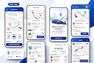 develop a taxi or ride booking app like uber with full admin panel