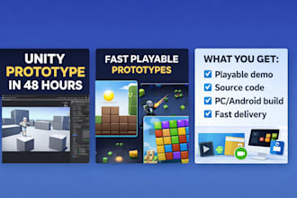 create a playable unity game prototype in 48 hours