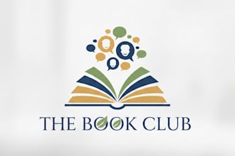 design a creative and elegant book club logo