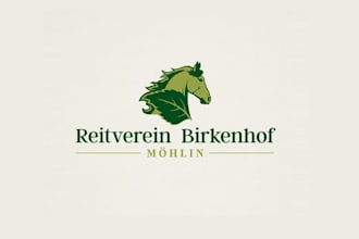 make a creative equestrian club logo or personal brands