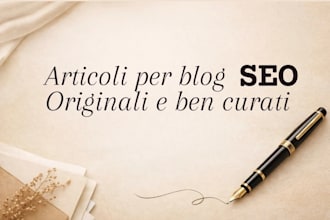 articoli SEO per blog e siti web in italiano