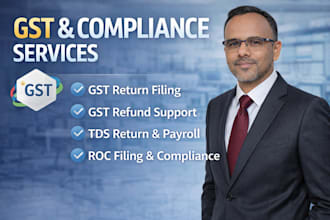 handle gst registration, return filing and roc compliance for your business