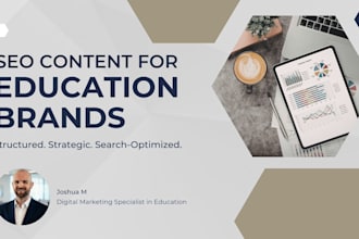 write SEO optimized content for education brands