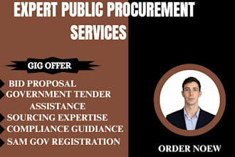help with public procurement, procurement ,rfq ,bid proposal, sam registration