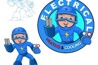 design a cute mascot and cartoon character logo