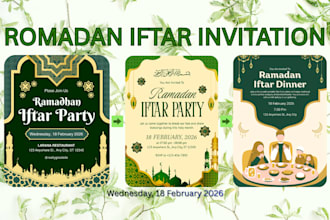 design elegant ramadan iftar invitations cards