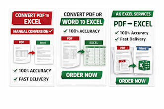 convert PDF or word to excel with 100 percent accuracy