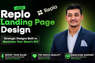 design cro focused shopify replo landing pages, product page