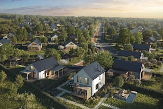 remodel landscape 3d rendering, estate layout, community design, master planning
