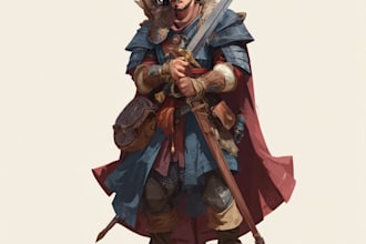 illustrate dnd character with fantasy style
