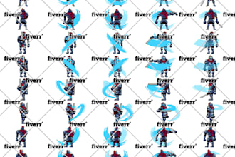 create pixel character and animation for you