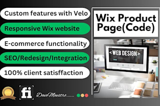 develop custom wix product page layout wix velo page with wix velo code