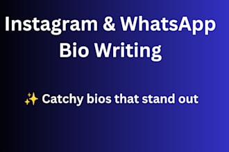 write catchy instagram and whatsapp bio for your profile
