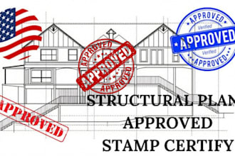 provide licensed pe stamp for architectural plan il in ca review