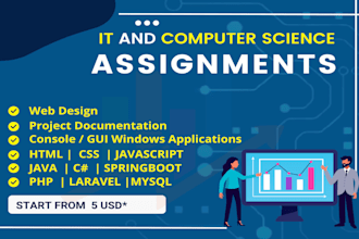 do web development assignments html css php mysql javascript