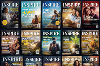 design an eye catching modern magazine cover