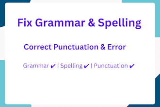 proofread and fix grammar, spelling, and punctuation