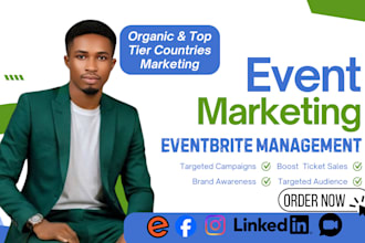setup and promote your eventbrite event to gain ticket sales and registrations