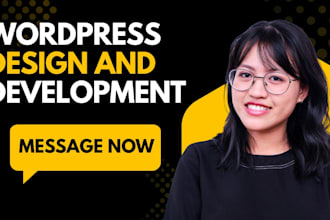 design modern responsive website in wordpress wix or framer
