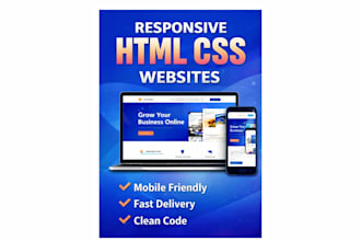 build responsive HTML CSS website