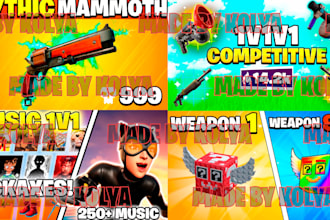 fortnite tumbnail and UI design service