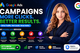 setup and manage google ads, adwords, ppc campaign with ecommerce tracking