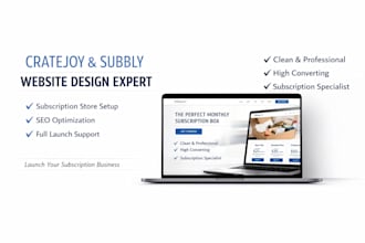 create and SEO optimize your cratejoy subbly subscription box store design