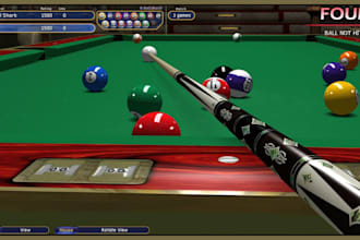 develop pvp 3d pool game, snooker cue game, 8ball pool game, billiard game