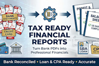 convert bank and credit card statements to tax ready financial profit loss
