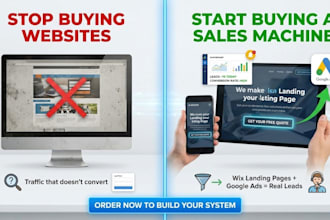 build a wix landing page and google ads funnel for leads