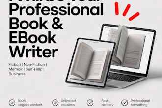 be your book and ebook ghostwriter, book writer ebook writer, book editor