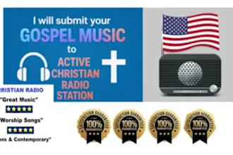 promote and play your song on upto 10 christian music radio stations in the USA